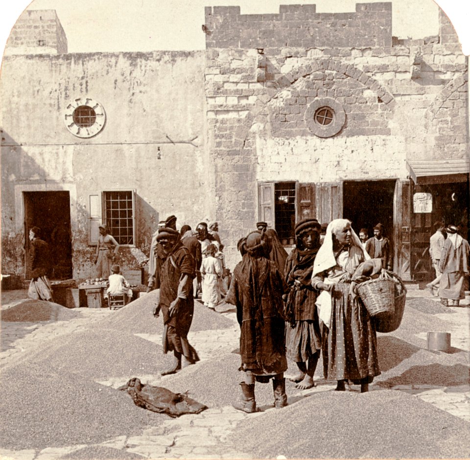 William Rau. Grain market of Haifa.1904.ppmsca.10675