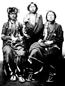 William S. Soule - Three young Arapahoes