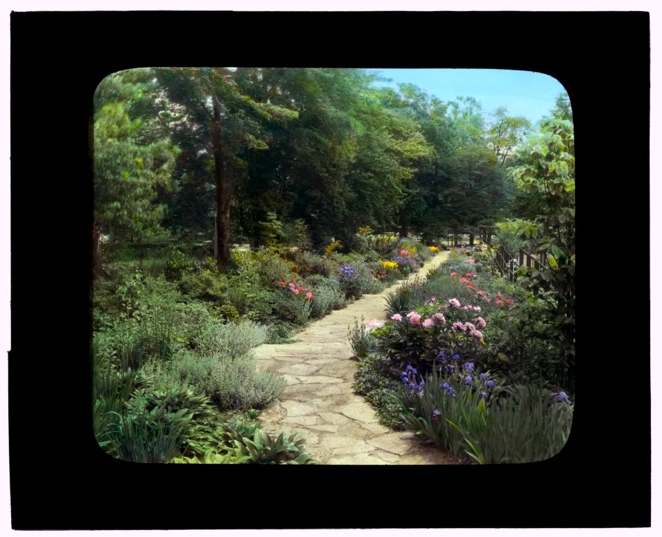 William Samuel Kies house, Intersection of Scarborough and Old Albany Roads, Scarborough, New York. Walkway along vegetable garden LCCN2008676060