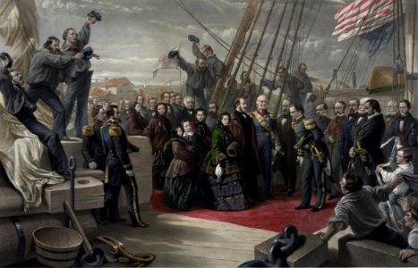 William Simpson - George Zobel - England and America. The visit of her majesty Queen Victoria to the Arctic ship Resolute - December 16th, 1856 (cropped)