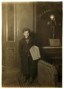 William Tobias 80 Grattan St., Brooklyn -12 yrs old. Boy was starting for the subway to sell papers on 'trains until 6 A.M. 'Cause termorrer dey haint no school and I kin sleep all day and LOC nclc.03172