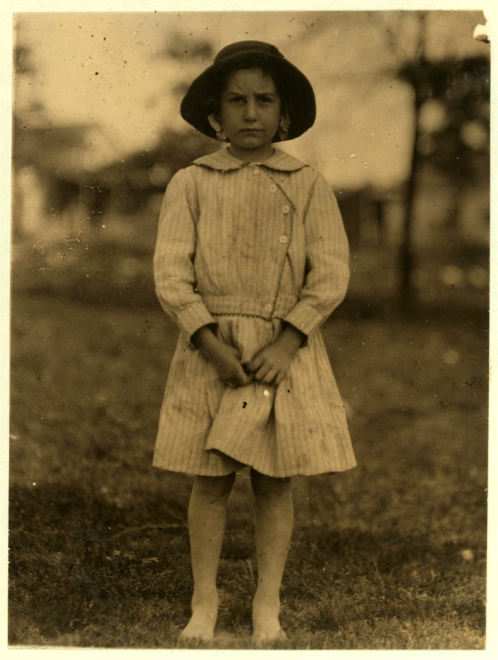Willie Cherry, a 6 year old helper in Massey Hosiery Mill, Columbus, Ga. She has been going to school and helping her step-brother, Lawrence Webb, regularly after school. Her mother has LOC nclc.02850