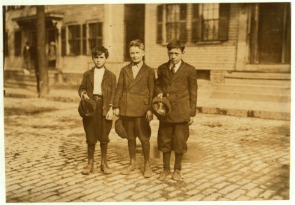 Willie Payton, (boy in middle), 196 Fayette St., Said 11 years old, made over $2 last week as pin boy in Les Miserables Alley, works there every night until about midnight. Joseph Philip LOC cph.3b43679
