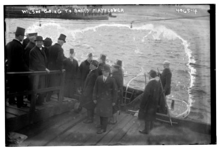 Wilson going to board MAYFLOWER LCCN2014703266