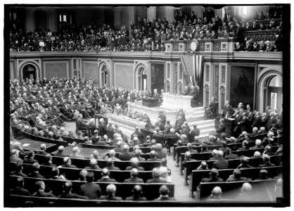 WILSON, WOODROW. ADDRESSING CONGRESS LOC hec.11547