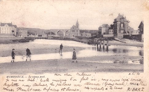 WIMEREUX Le Vieux Port, lettre d'artiste 1903 (2) photo
