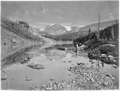 Wind River Peak, Wyoming. A.D. Wilson in picture - NARA - 517694
