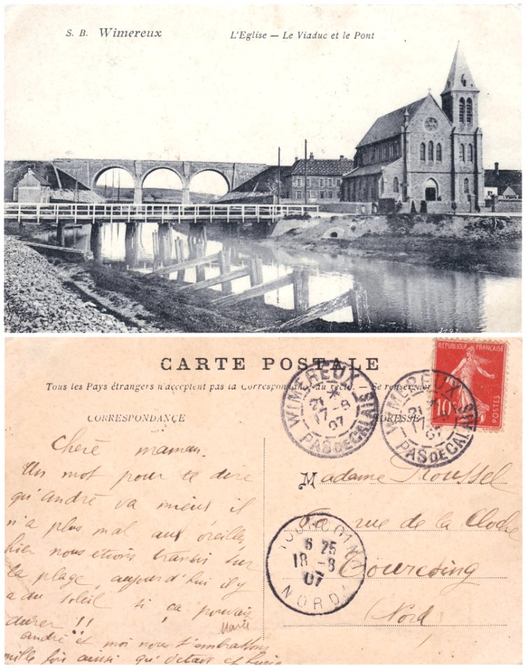 WIMEREUX, l'Église — le pont et le viaduc