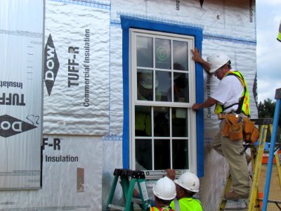 Window Installation at Net-Zero Energy Residential Test Facility photo