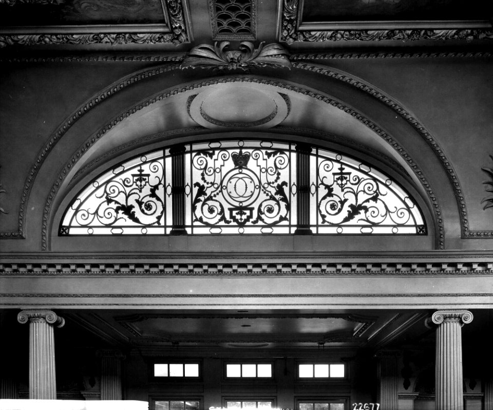 Window above the First Class Lounge on the 'Aquitania' (1914) RMG G10925