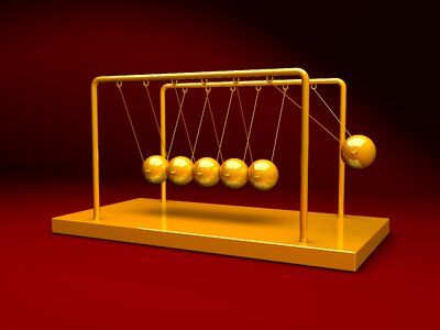 Pendulum metal balance photo