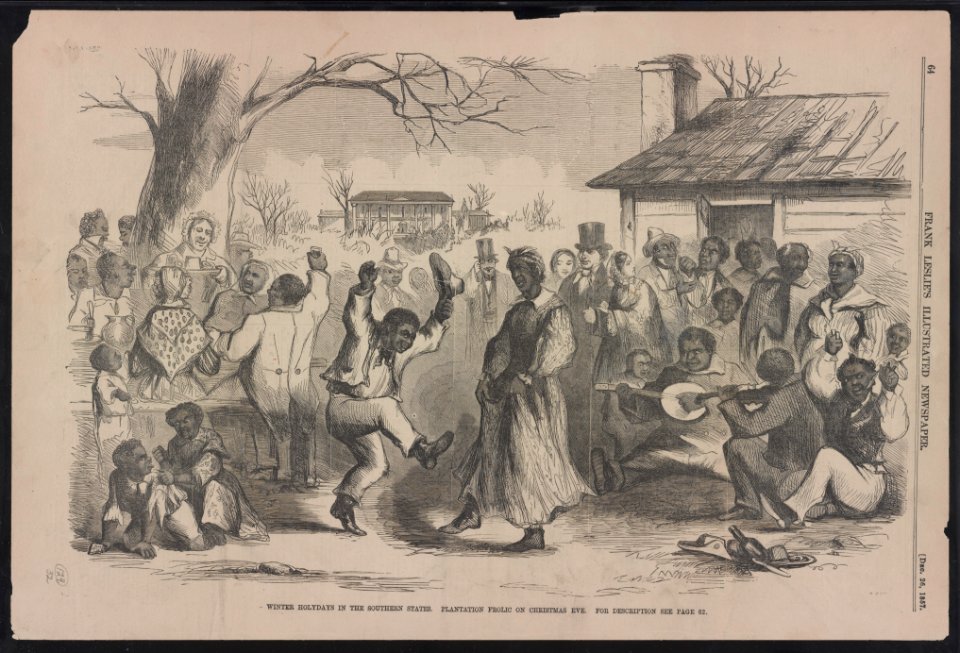Winter holydays in the Southern States. Plantation frolic on Christmas eve LCCN2018646020
