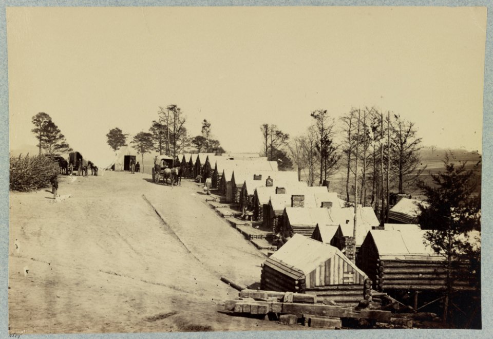 Winter quarters at Fort Brady, James River, Va. near Dutch Gap Canal LCCN2012648036