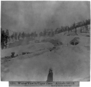 Winter View in Upper Cisco - Altitude 5911 feet - Central Pacific Railroad LCCN2002723864
