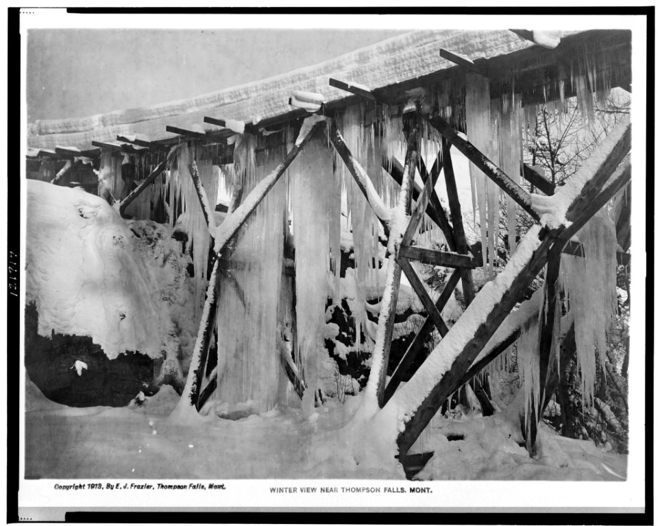 Winter view near Thompson Falls, Mont. LCCN98519295