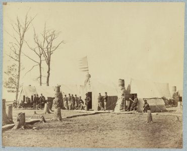 Winter quarters of a Regimental Head Quarters Army of Potomac, February, 1864 LCCN2012648407 photo