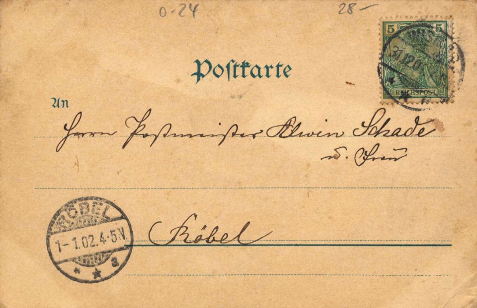 Wismar, Mecklenburg-Vorpommern - Lindenstraße (back) (Zeno Ansichtskarten)