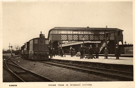 Wisbech East railway station (postcard) photo