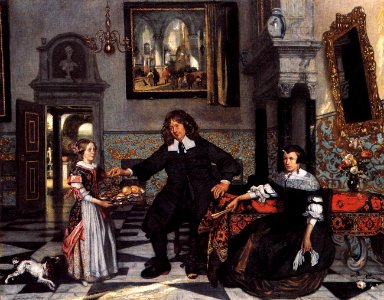 Emanuel de Witte - Portrait of a Family in an Interior - WGA25820