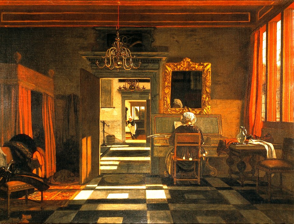 E. de Witte - Interieur met een vrouw die op een virginaal speelt - 2313 (OK) - Museum Boijmans Van Beuningen
