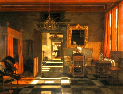 E. de Witte - Interieur met een vrouw die op een virginaal speelt - 2313 (OK) - Museum Boijmans Van Beuningen