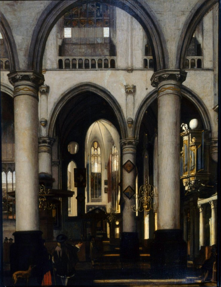 Emanuel de Witte - View of a church Interior - Google Art Project