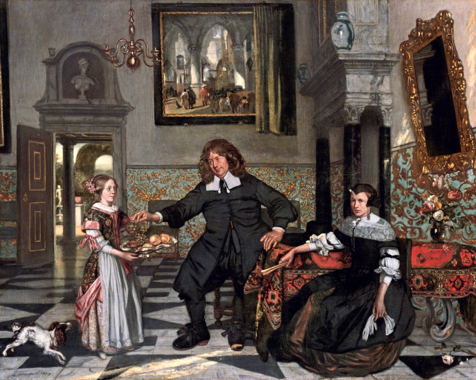 Portrait of a Family in an Interior, by Emanuel de Witte