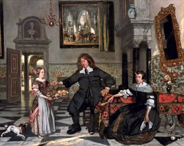 Portrait of a Family in an Interior, by Emanuel de Witte