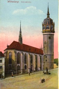 Wittenberg, Lutherstadt, Sachsen-Anhalt - Schlosskirche von Nordosten (Zeno Ansichtskarten)