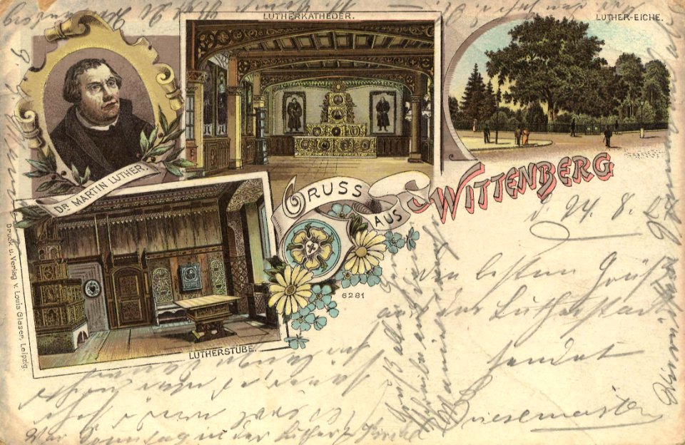 Wittenberg, Lutherstadt, Sachsen-Anhalt - Lutherkatheder; Luthereiche; Lutherstube (Zeno Ansichtskarten)