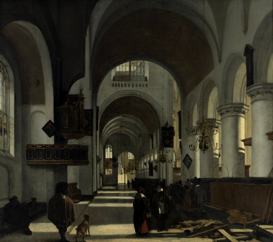 Emanuel de Witte - Interior of a Church - Google Art Project