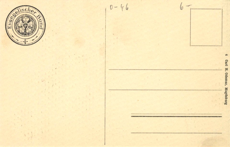 Wittenberg, Lutherstadt, Sachsen-Anhalt - Lutherdenkmal (back) (Zeno Ansichtskarten)