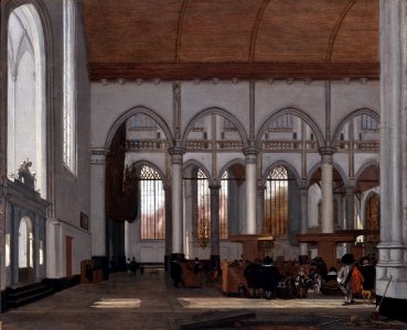 Interior of the Oude Kerk, Amsterdam, by Emmanuel de Witte