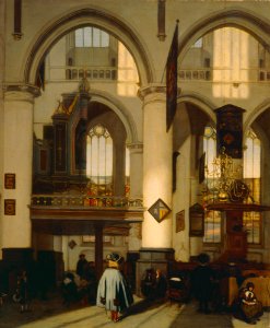 Emanuel de Witte - Interior of the Oude Kerk in Amsterdam - 37.1 - Detroit Institute of Arts photo