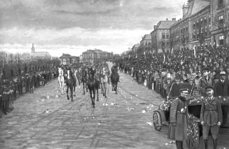 Wkroczenie wojsk polskich do Cieszyna po rozejmie z Czechami