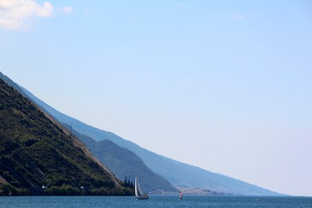 Landscape mountains water sports photo