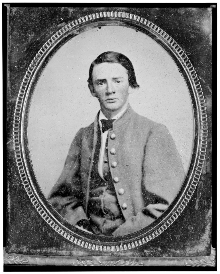 Wm. Francis Jones, Pvt., 5th Virginia Cavalry, C.S.A., half-length portrait, seated, facing front LCCN2005695739