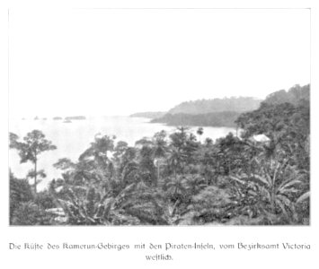 WOHLTMANN(1904) p004 Die Küste des Kamerun-Gebirges mit den Piraten-Inseln