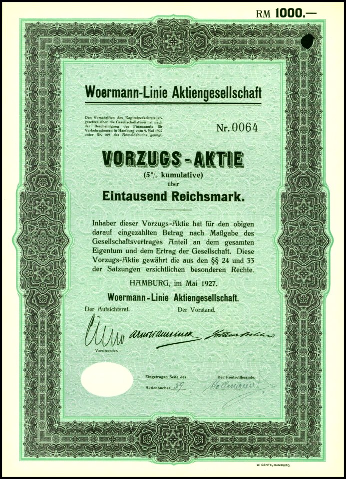 Woermann-Linie AG 1927