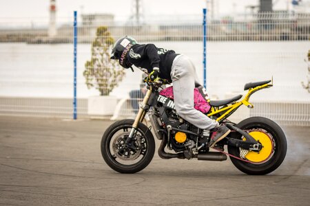 Wheel race motorbike photo