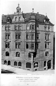 Wohnhaus Weissenburgstr. 2 B in Stuttgart, Architekten Eisenlohr & Weigle aus Stuttgart, Tafel 18, Kick Jahrgang I photo