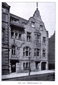 Wohnhaus Schäferstraße 10 in Düsseldorf, erbaut vor 1904, Architekt Hermann vom Endt, Straßenseite photo