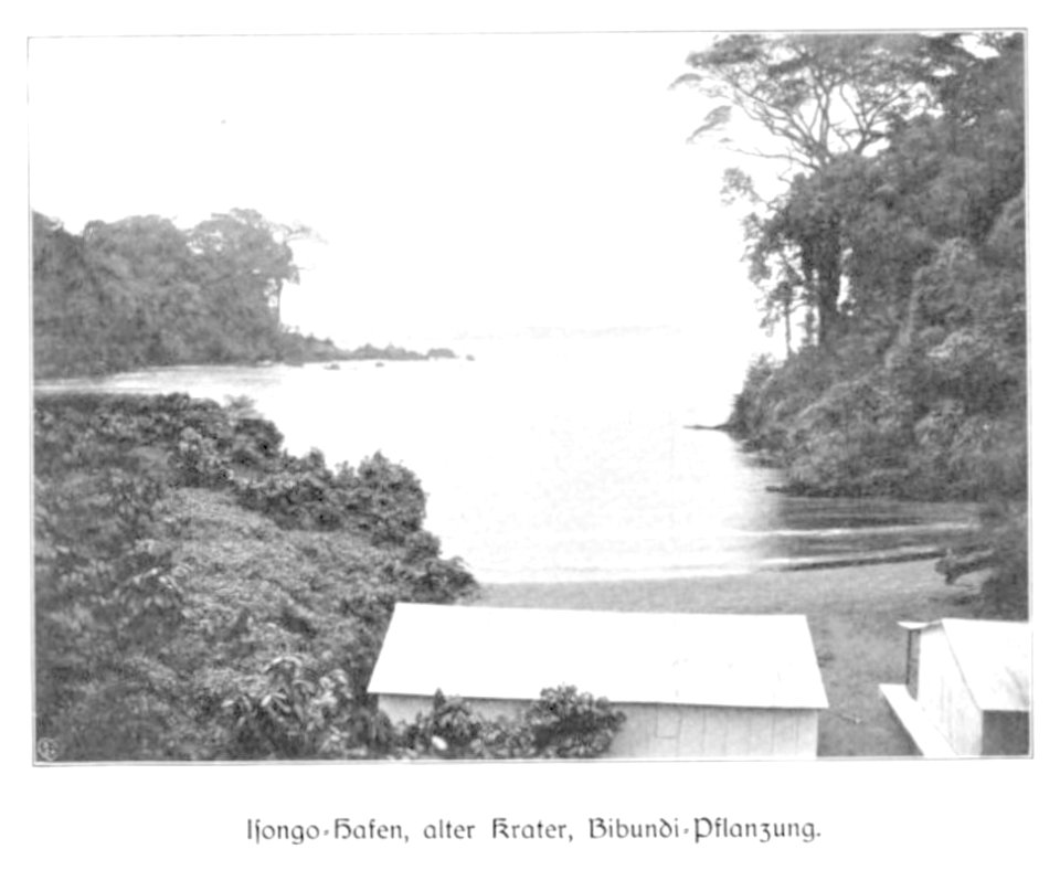 WOHLTMANN(1904) p041 Isongo-Hafen, alter Krater, Bibundi-Pflanzung