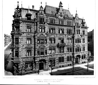 Wohnhaus Schlossstrasse 70 und 72, Stuttgart, Architekten Schmid & Burkhardt, Stuttgart, Tafel 76, Kick Jahrgang II