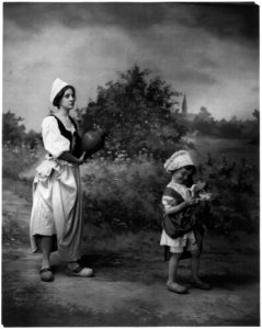 Woman and girl in dutch costumes LCCN2003675198