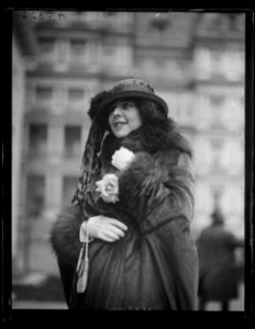 Woman at White House; State, War and Navy Building in background LCCN2016891052