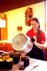 Woman canning photo