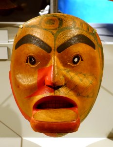 Woman mask, by the Kaigani (Haida) Master of the Labret Women, Haida, 1820s - Native American collection - Peabody Museum, Harvard University - DSC06138 photo