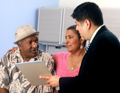 Woman consults with doctor