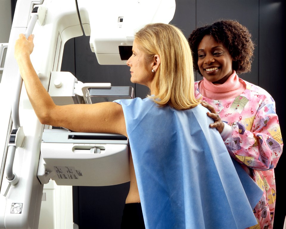 Woman receives mammogram (3)